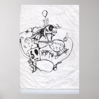 Póster feliz de estar aquí