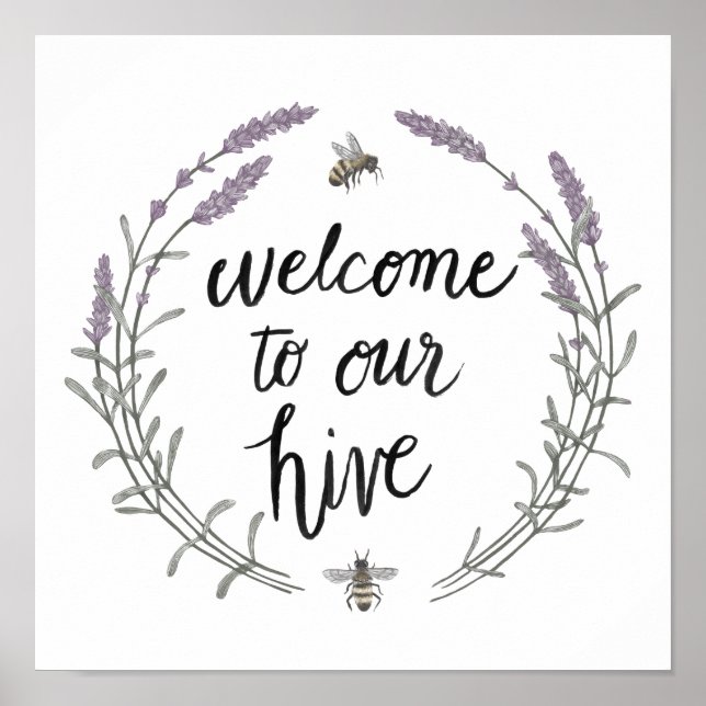 Póster Feliz de ser el hogar de palabras II | Bienvenidos (Frente)