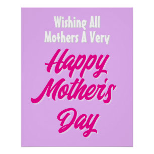 Poster feliz del día de la madre, gran impresión