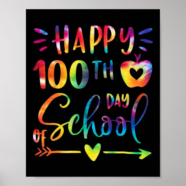 Póster Feliz Día 100 de los Profesores Escolares (Frente)