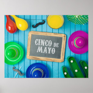 Póster Feliz Día Cinco De Mayo Cinco De Mayo Día Cinco De