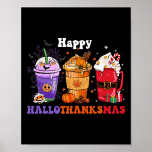 Póster Feliz Día de Acción de Gracias de Hallothanksmas