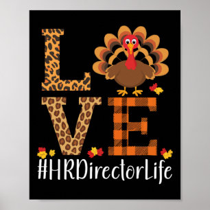 Póster Feliz Día de Acción de Gracias Recursos Humanos Dí