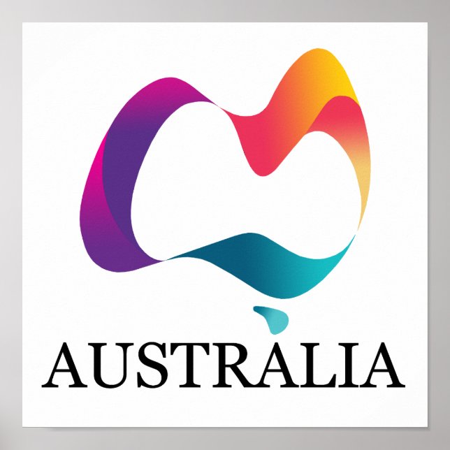 Póster Feliz día de Australia (Frente)