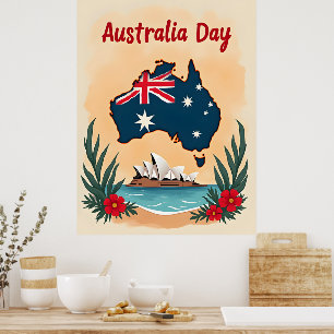 Póster Feliz Día de Australia
