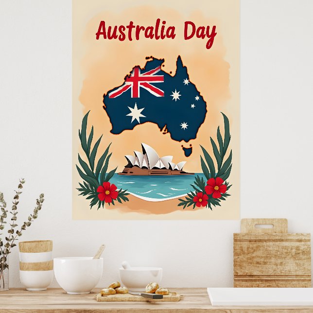 Póster Feliz Día de Australia (Cocina)