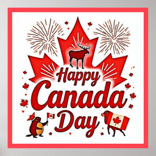 Póster ¡Feliz Día de Canadá!
