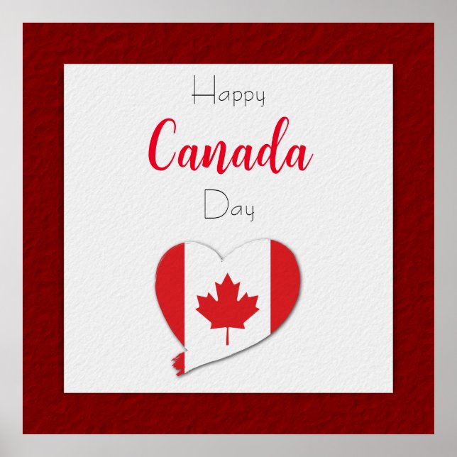 Póster Feliz Día de Canadá (Frente)