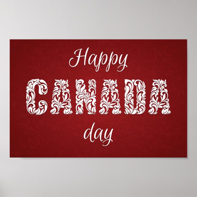 Póster Feliz Día de Canadá (Frente)