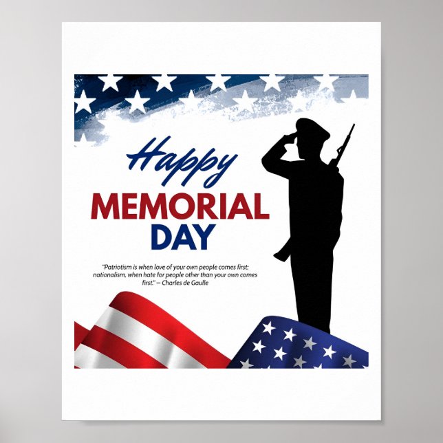 Póster Feliz Día de Conmemoración Poster Estadounidense (Frente)