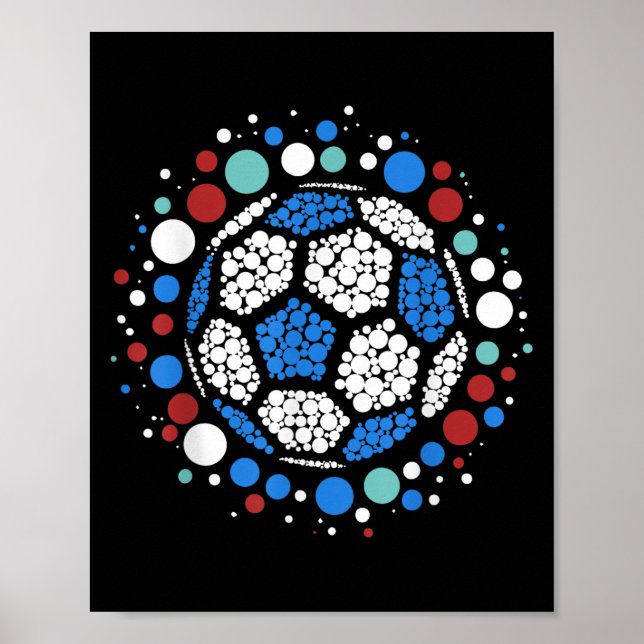 Póster Feliz Día de Dot Lka Dot Soccer Ball Niños amantes (Frente)