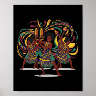 Póster Feliz Día de Kwanzaa Eventos comunitarios en la fa