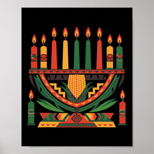 Póster Feliz Día de Kwanzaa Eventos comunitarios en la fa (Frente)