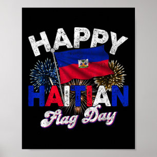 Póster Feliz Día de la Bandera Haitiana Orgullo Haití 180