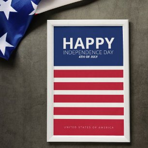 Póster Feliz Día de la Independencia 14 de julio