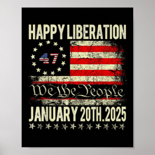 Póster Feliz Día de la Liberación Declara el presidente T