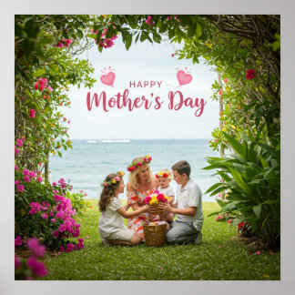 Póster feliz Día de la Madre