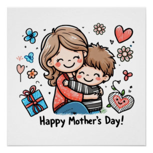 Póster Feliz Día de la Madre