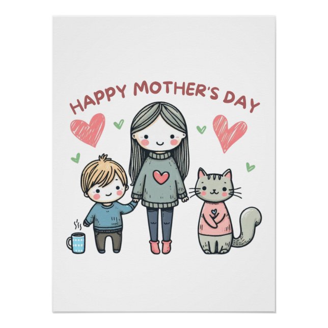 Póster Feliz Día de la Madre (Anverso)