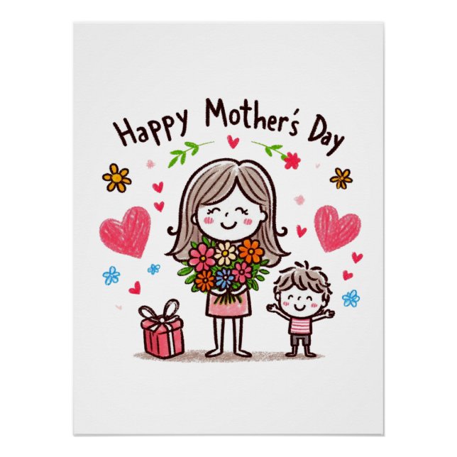 Póster Feliz Día de la Madre (Anverso)