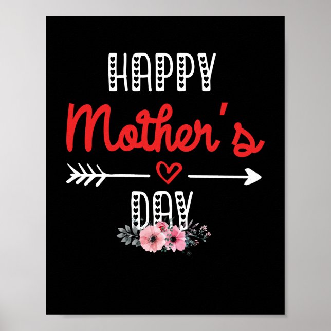 Póster Feliz Día de la Madre 2022 Abuela de mamá floral 9 (Frente)