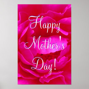 Póster Feliz Día de la Madre Rosa Rosa I