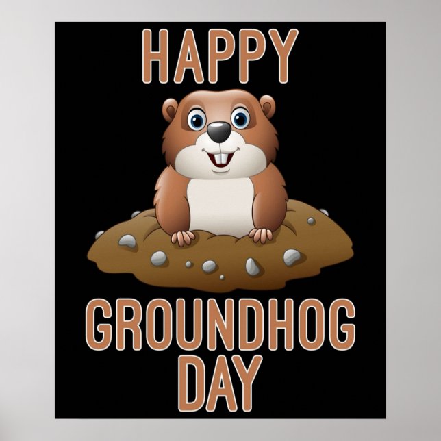 Póster Feliz Día de la Marmota (Frente)