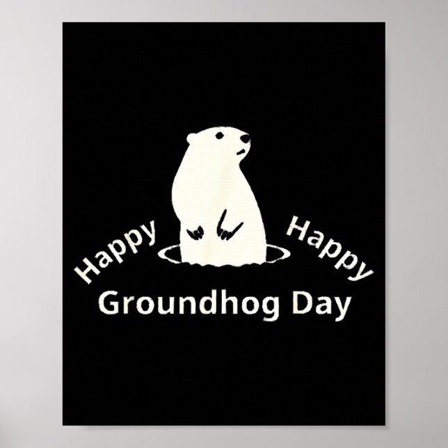 Póster Feliz día de la marmota  (Frente)