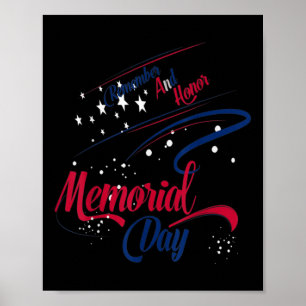 Póster Feliz Día De La Memoria Recuerden Y Homenajean A L