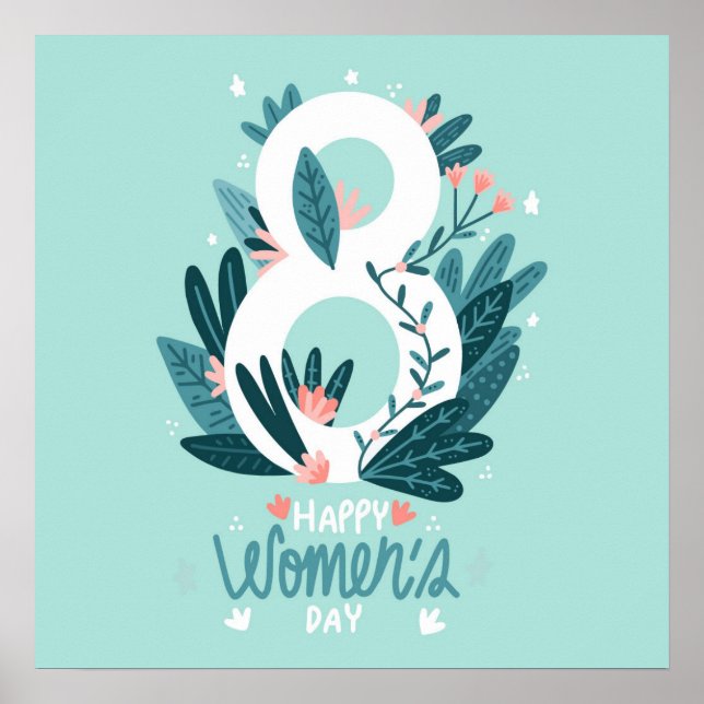 Póster Feliz Día de la Mujer (Frente)
