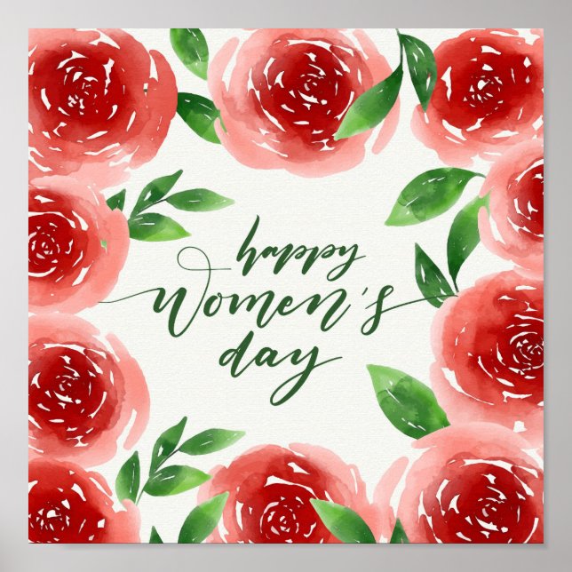 Póster Feliz Día de la Mujer (Frente)