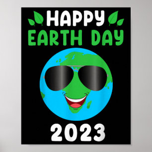 Póster Feliz Día de la Tierra 2023 divertidos niños de la