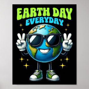 Póster Feliz Día de la Tierra 2025 Salvemos la Noche del
