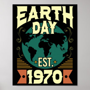 Póster Feliz Día de la Tierra Arbor Niños Chicas Hombres