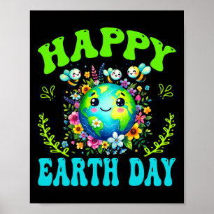 Póster Feliz Día de la Tierra Camisa Cute Tierra Día 2025