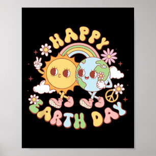 Póster Feliz Día de la Tierra Camisa Cute Tierra Día 2025