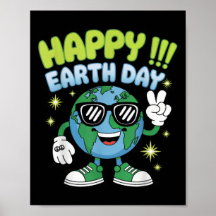 Póster Feliz Día de la Tierra Camisetas Día de la Tierra 