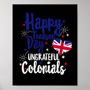 Póster Feliz Día de la Traición Ingratos Colonios Indepen