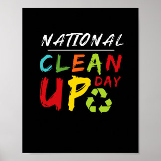 Póster Feliz Día de Limpieza Ambiental