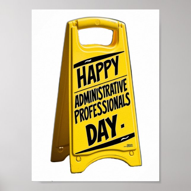 Póster Feliz Día de los Profesionales Administrativos Sig (Frente)