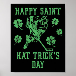 Póster Feliz día de los trucos del sombrero de San Patric