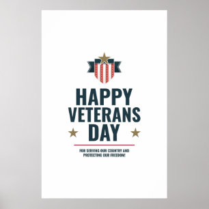 Póster Feliz día de los veteranos