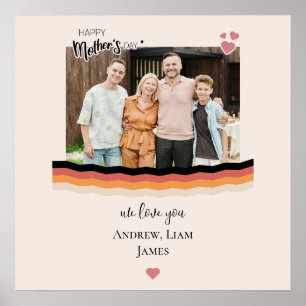 Póster Feliz día de madre te amamos