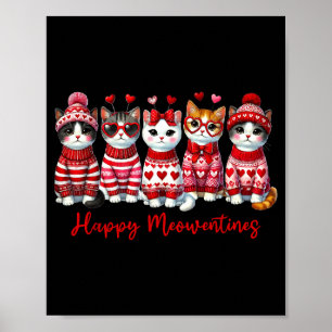 Póster Feliz Día de Meowentines Regalo Divertido Día de S