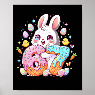 Póster Feliz día de Pascua 67 conejo seis siete Pascua 6