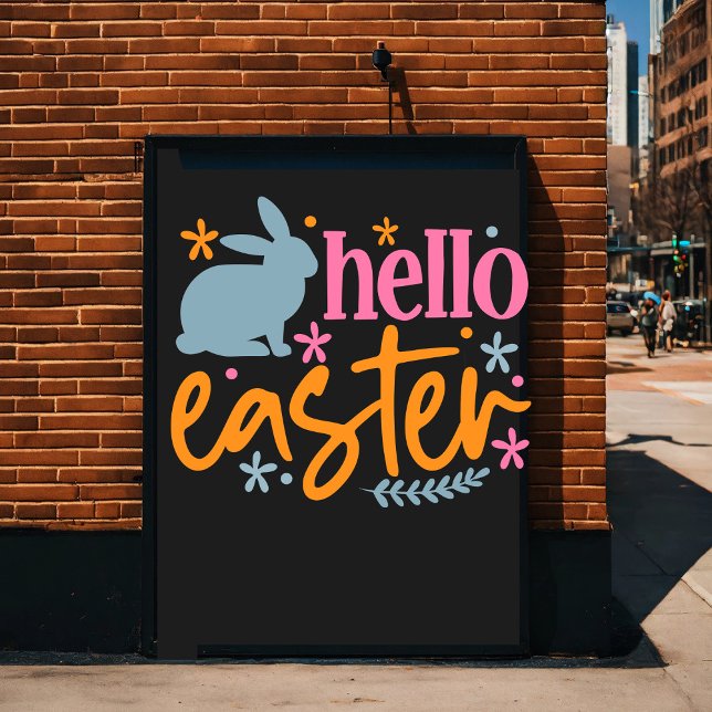 Póster Feliz Día de Pascua - Cazadora de huevos de Pascua (Subido por el creador)