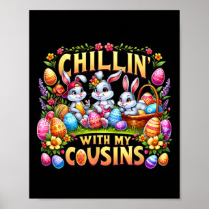 Póster Feliz Día de Pascua Chillándose con mi Primo Día d