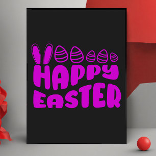 Póster Feliz Día de Pascua - Conejito