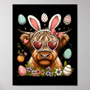 Póster Feliz Día de Pascua Conejo Conejo Conejo Conejo de