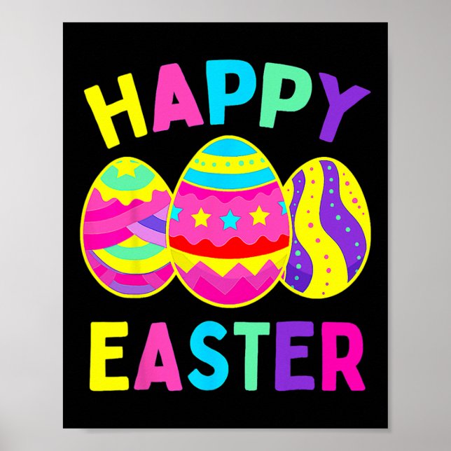 Póster Feliz Día de Pascua Eggs Feliz Día de Pascua para  (Frente)
